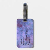 Herzpferde II (lila/blau) Gepäckanhänger (Rückseite vertikal)