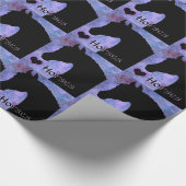 Herzpferde III (lila/blau) Geschenkpapier (Ecke)