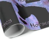 Herzpferde III (lila/blau) Geschenkpapier (Rolleneckpunkt)