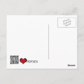 Herzpferde III (lila/blau) Postkarte (Rückseite)