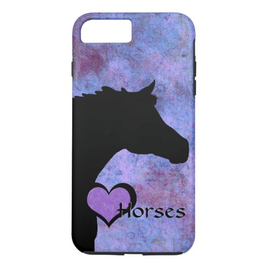 Herzpferde IV (lila/blau) Case-Mate iPhone Hülle (Rückseite)