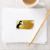 Herzpferde / Urlaub (Goldene Sterne) Adressaufkleber (Insitu)