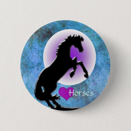 Herzpferde V (blau/grün) Button (Vorderseite)
