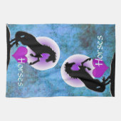 Herzpferde V (blau/grün) Handtuch (Horizontal)