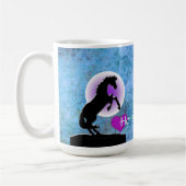 Herzpferde V (blau/grün) Kaffeetasse (Links)