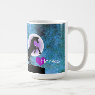 Herzpferde V (blau/grün) Kaffeetasse