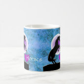 Herzpferde V (blau/grün) Kaffeetasse (Mittel)