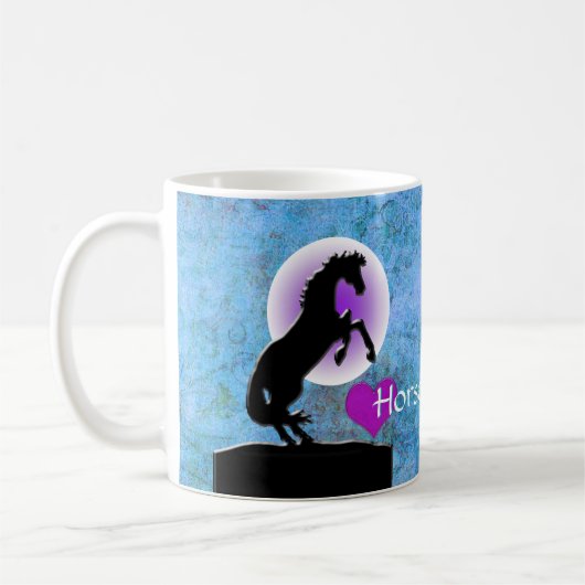 Herzpferde V (blau/grün) Kaffeetasse (Links)