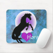 Herzpferde V (blau/grün) Mousepad (Mit Mouse)