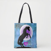 Herzpferde V (blau/grün) Tasche (Vorderseite)