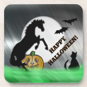 Herzpferde V Halloween Getränkeuntersetzer (Vorderseite)