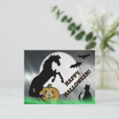 Herzpferde V Halloween Postkarte (Stehend Vorderseite)