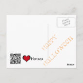 Herzpferde V Halloween Postkarte (Rückseite)