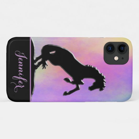 Herzpferde V (lila und gelb) Case-Mate iPhone Hülle (Rückseite (Horizontal))