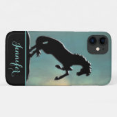 Herzpferde V (misty gelb green) Case-Mate iPhone Hülle (Rückseite (Horizontal))