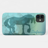 Herzpferde VI (aquamarine Bläschen) Case-Mate iPhone Hülle (Rückseite (Horizontal))