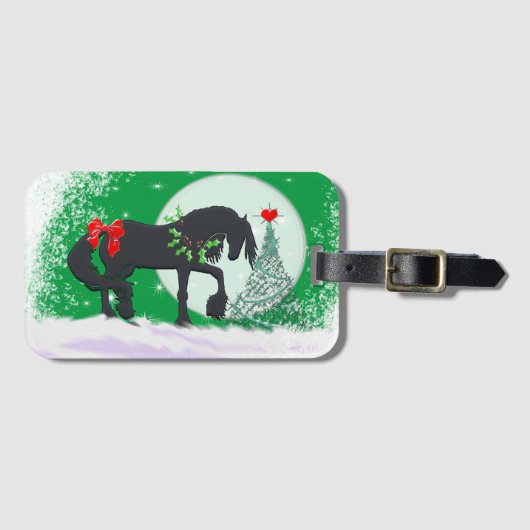 Herzpferde VI (Ferienbaum) Gepäckanhänger (Vorderseite (Horizontal))