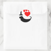 Herzpflaster Runder Aufkleber (Tasche)