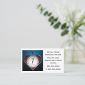 Herzpflegerin Personal Trainer Physiotherapie Visitenkarte (Stehend Vorderseite)