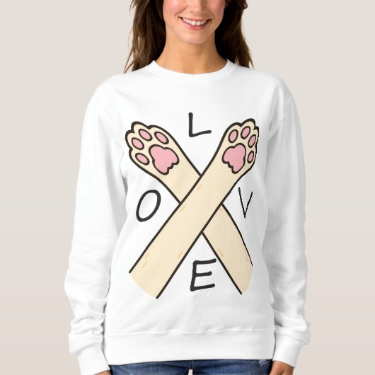 Herzpfoten Kreuzung Sweatshirt (Vorderseite)