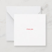 HERZPINK RED I LIEBE YOU CHRISTMAIN VALENTINE MITTEILUNGSKARTE (Rückseite)