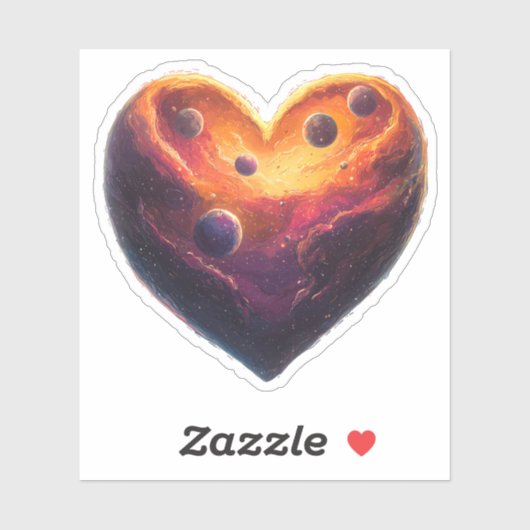 Herzplanet Valentinstag Aufkleber (Blatt)