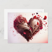 Herzpostkarte Postkarte (Vorne/Hinten)