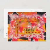 Herzpostkarte Postkarte (Vorne/Hinten)