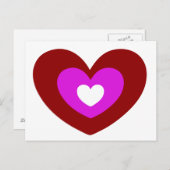 Herzpostkarte Postkarte (Vorne/Hinten)