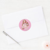 Herzprinzessin Runder Aufkleber (Umschlag)