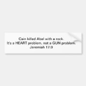 Herzproblem, kein Problem mit der Waffe Autoaufkleber (Vorne)