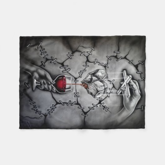 Herzpuppe Fleecedecke (Vorderseite (Horizontal))