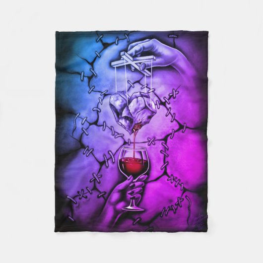 Herzpuppe Fleecedecke (Vorderseite)