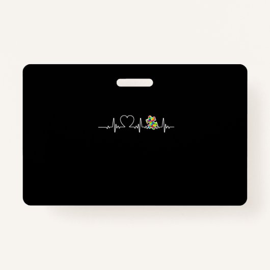 Herzpuzzle Herzschlag Coole Autismus Bewusstsein Ausweis (Vorderseite)