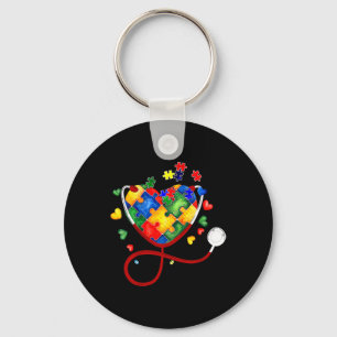 Herzpuzzle Stethoscope Er Rn CNA Nurse Autismus Aw Schlüsselanhänger