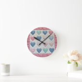 Herzquilt Runde Wanduhr (Zuhause)