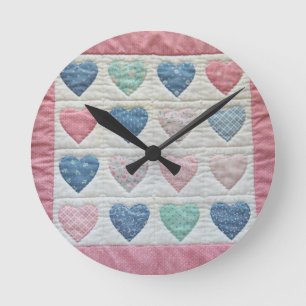 Herzquilt Runde Wanduhr