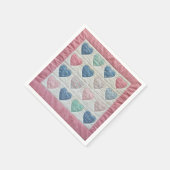 Herzquilt Serviette (Ecke)