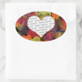 Herzrahmen 1 + Ihr Foto Ovaler Aufkleber (Tasche)