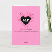 Herzrahmen Feiertagskarte (Rückseite)