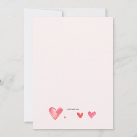 Herzrahmen Foto Geburtstagseinladung Einladung (Rückseite)