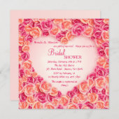 Herzrahmen für Rose Einladung (Vorne/Hinten)