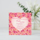 Herzrahmen für Rose Einladung (Stehend Vorderseite)