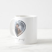 Herzrahmen mit individuellem Foto Kaffeetasse (Vorderseite Links)