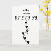 Herzranke Beste Schwester Aller Karte (Gelbe Blume)