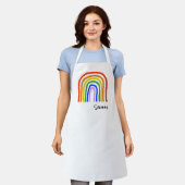 Herzrasen NAME Farbenfrohe Kinder Liebe Spaß Schürze (Getragen)