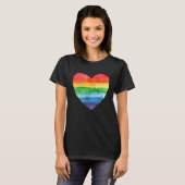 Herzrasen Wasserfarbe Niedlich T-Shirt (Vorne ganz)