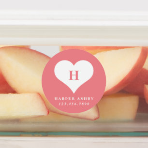 Herzrasenbogen Wassersicherer Name Etiketten