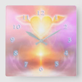 HERZREVOLUTION QUADRATISCHE WANDUHR (Vorderseite)