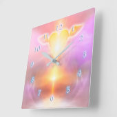 HERZREVOLUTION QUADRATISCHE WANDUHR (Winkel)